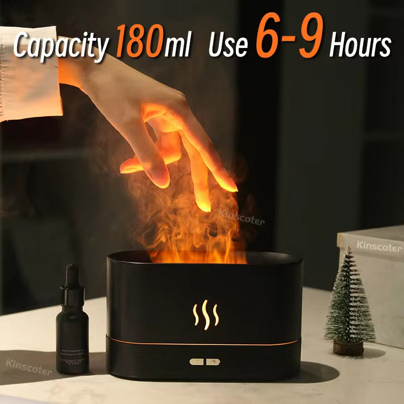 Aroma Diffuser Air Humidifier Flame Lamp